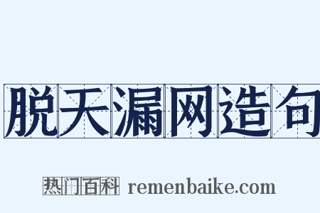 脱天漏网造句是什么意思的图片